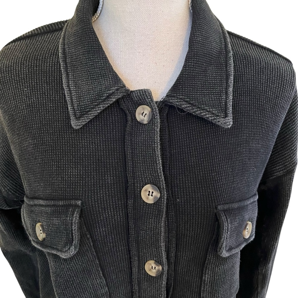 NWT Hem & Thread Black Button Down Shirt - Picture 2 of 8